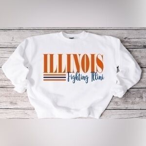 Illinois Striped Crewneck